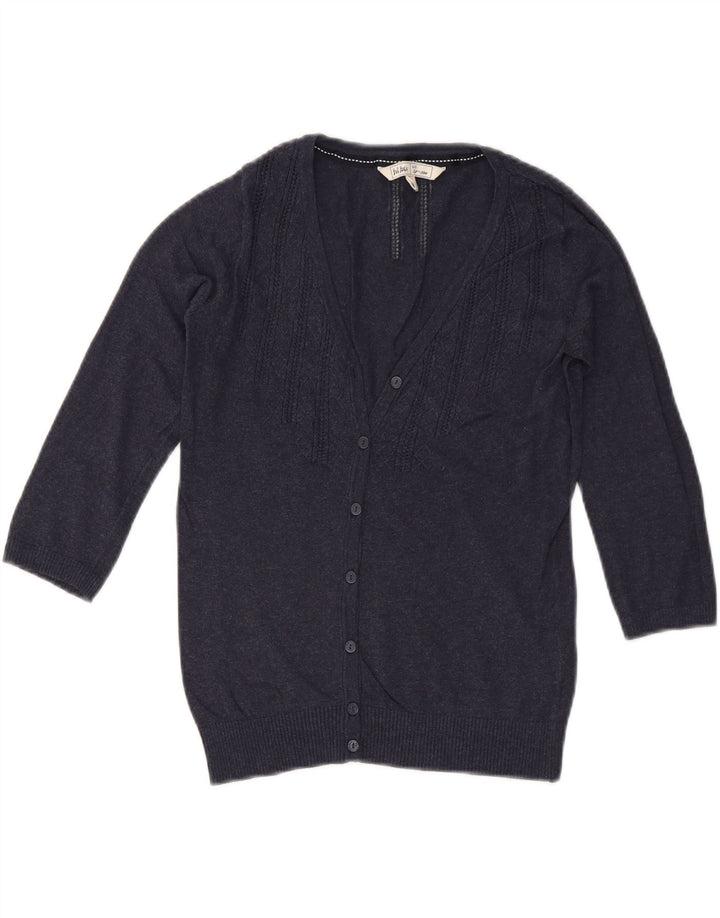 FAT FACE Γυναικείο πουλόβερ ζακέτα 3/4 μανίκια UK 8 Small Navy Blue από βαμβάκι