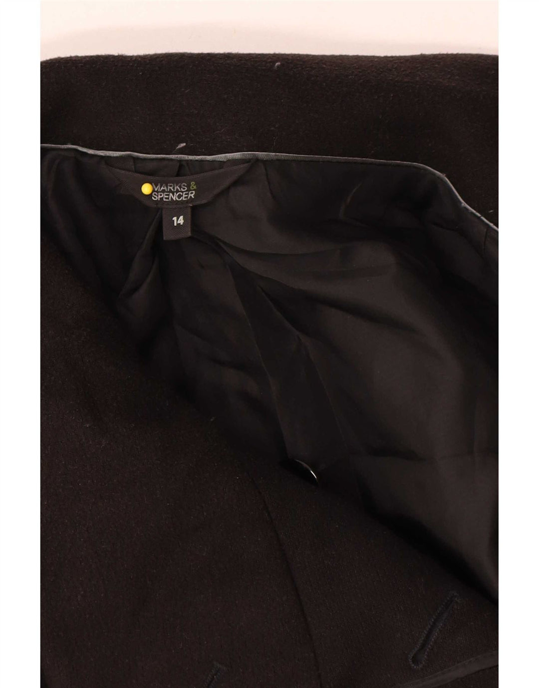 Marks & Spencer Γυναικείο Πανωφόρι UK 14 Medium Black Polyester