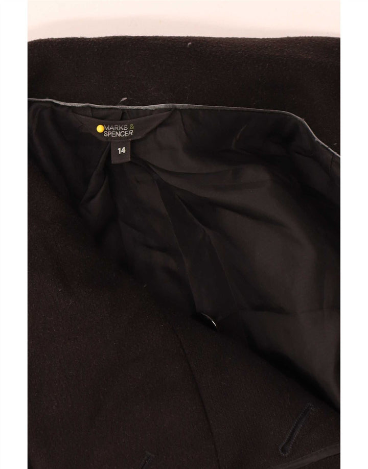 Marks & Spencer Γυναικείο Πανωφόρι UK 14 Medium Black Polyester