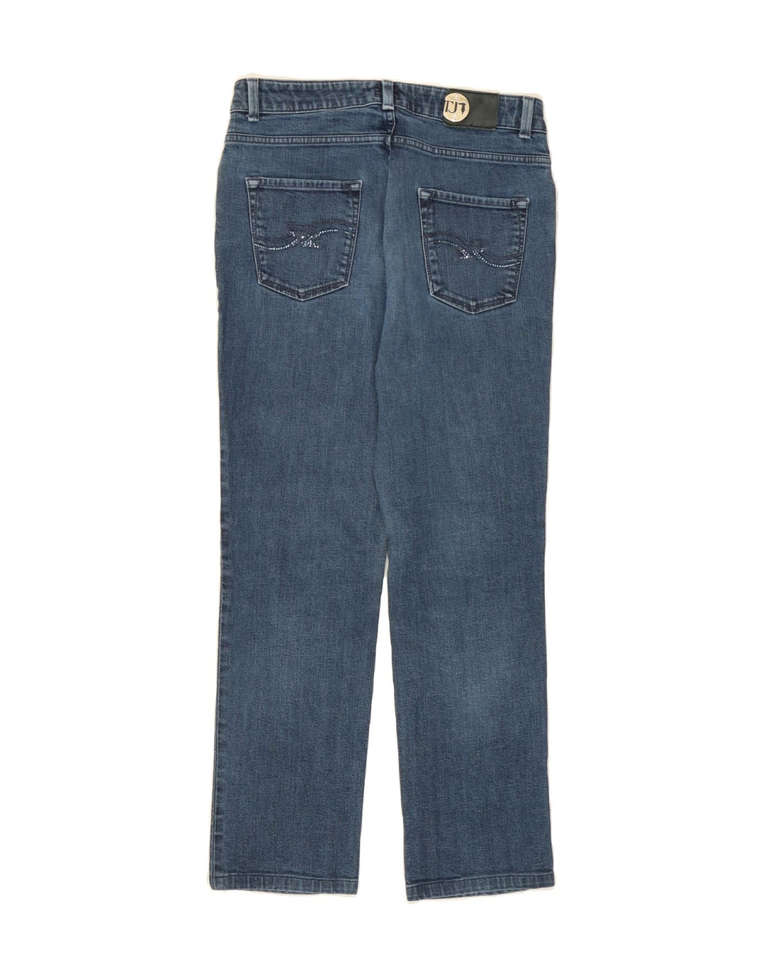 TRUSSARDI Womens Straight Jeans W29 L29 Blue Cotton Vintage Trussardi and Second-Hand Trussardi from Messina Hembry 
