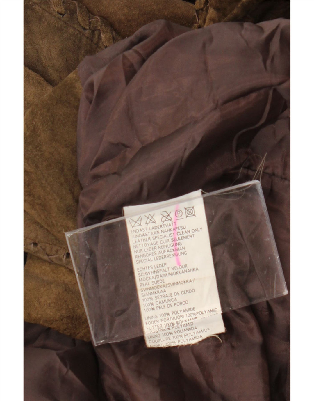 VINTAGE Γυναικείο Suede Jacket UK 16 Large Brown Δερμάτινο