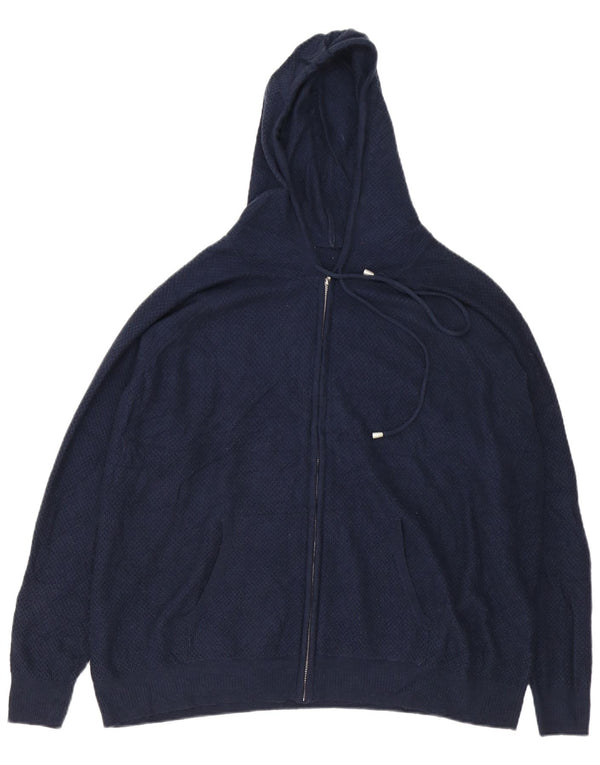 Ανδρικό πουλόβερ με φερμουάρ Marks & Spencer XL Navy Blue Viscose