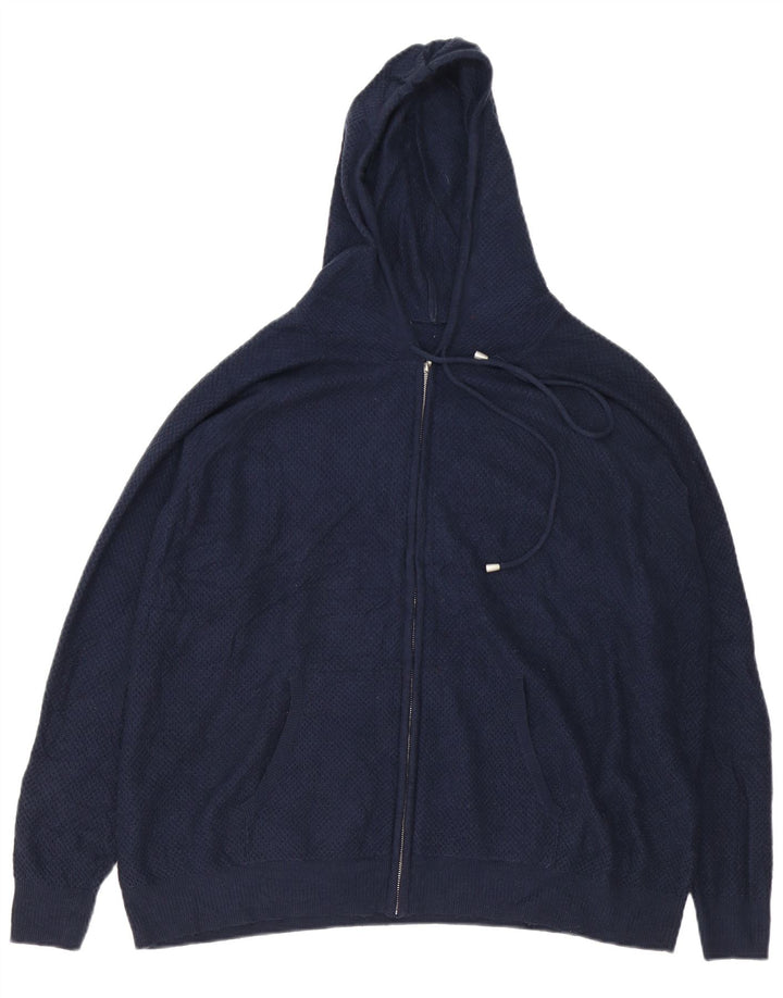 Ανδρικό πουλόβερ με φερμουάρ Marks & Spencer XL Navy Blue Viscose