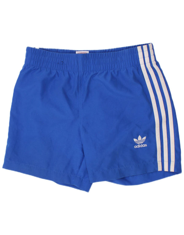 Σορτς κολύμβησης Adidas για αγόρια 12-13 ετών μπλε πολυεστέρα