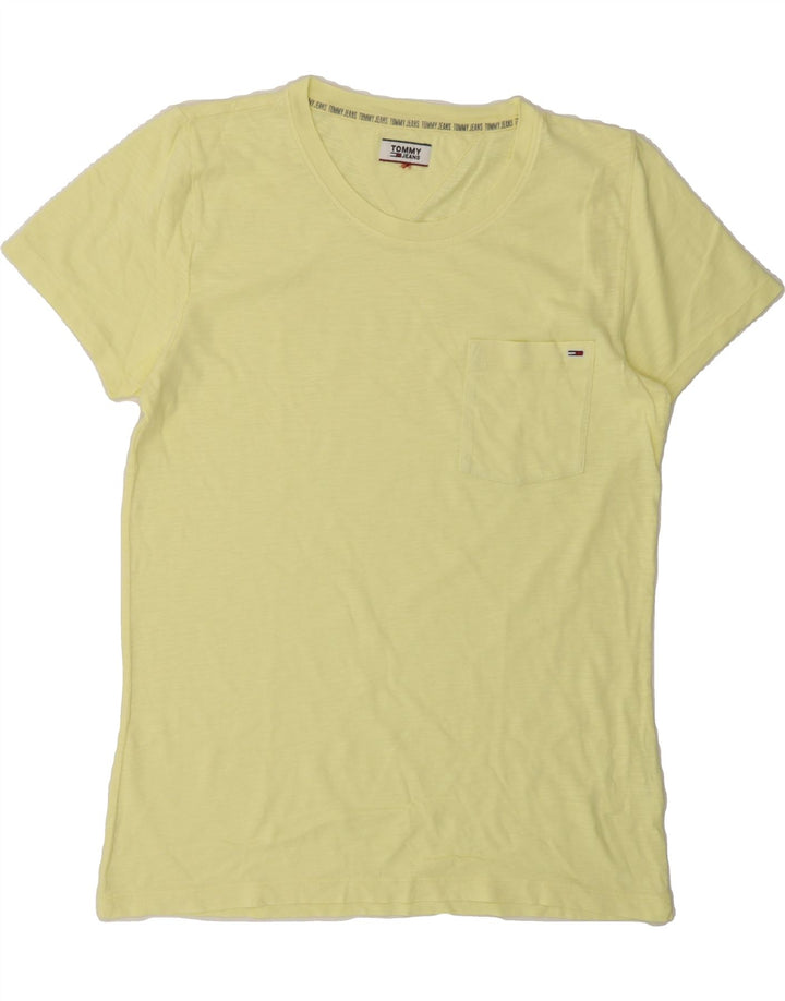 TOMMY HILFIGER Mens T-Shirt Top Small Yellow Vintage Tommy Hilfiger and Second-Hand Tommy Hilfiger from Messina Hembry 