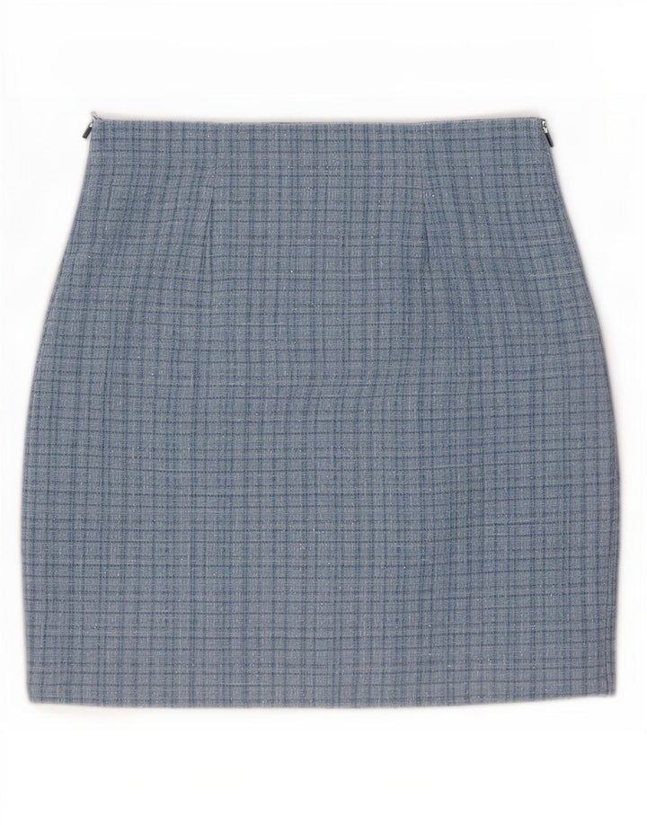Guess Γυναικεία Μίνι Φούστα UK 10 Small W28 Blue Check Polyester