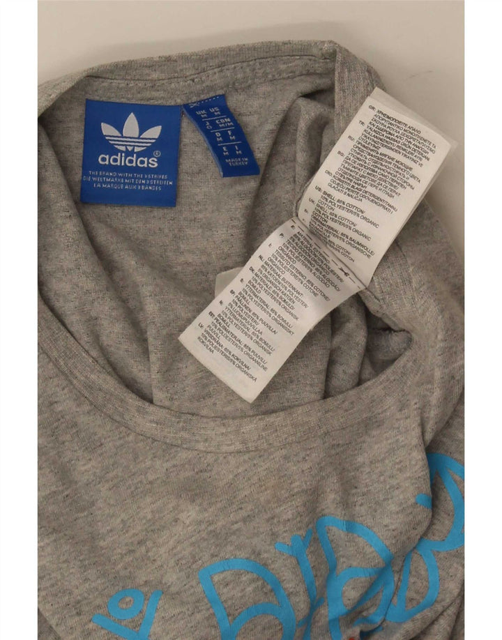 Ανδρικό γραφικό T-Shirt Adidas Top Μεσαίο γκρι βαμβακερό