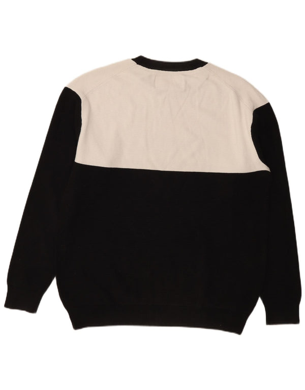 Calvin Klein Jeans Ανδρικό γραφικό φούτερ Jumper Large Black Colourblock