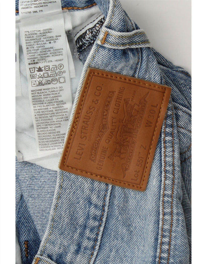 Levi's Mens 551 Straight Jeans W30 L27 Μπλε Βαμβακερό