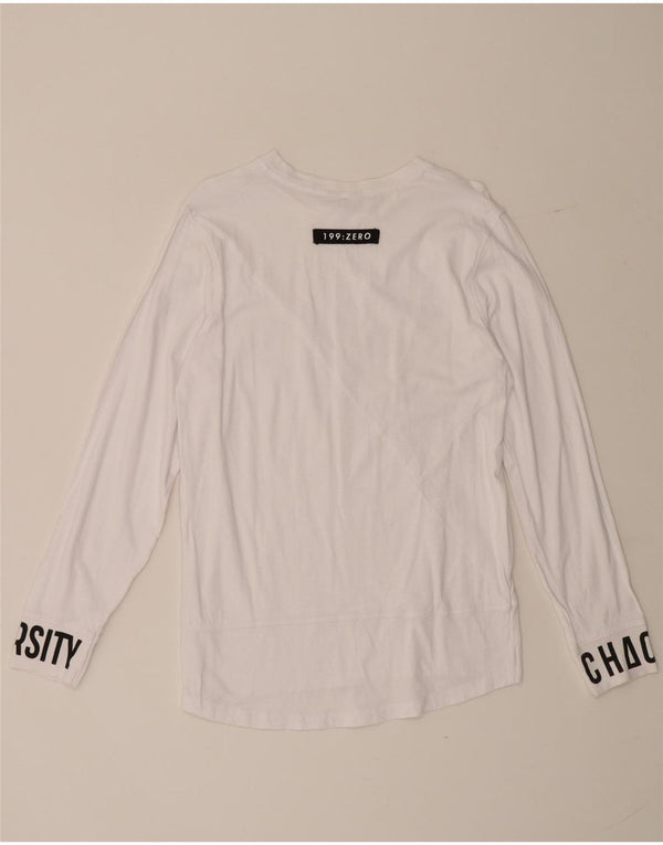 Jack & Jones Ανδρικό γραφικό μακρυμάνικο μπλουζάκι μικρό λευκό
