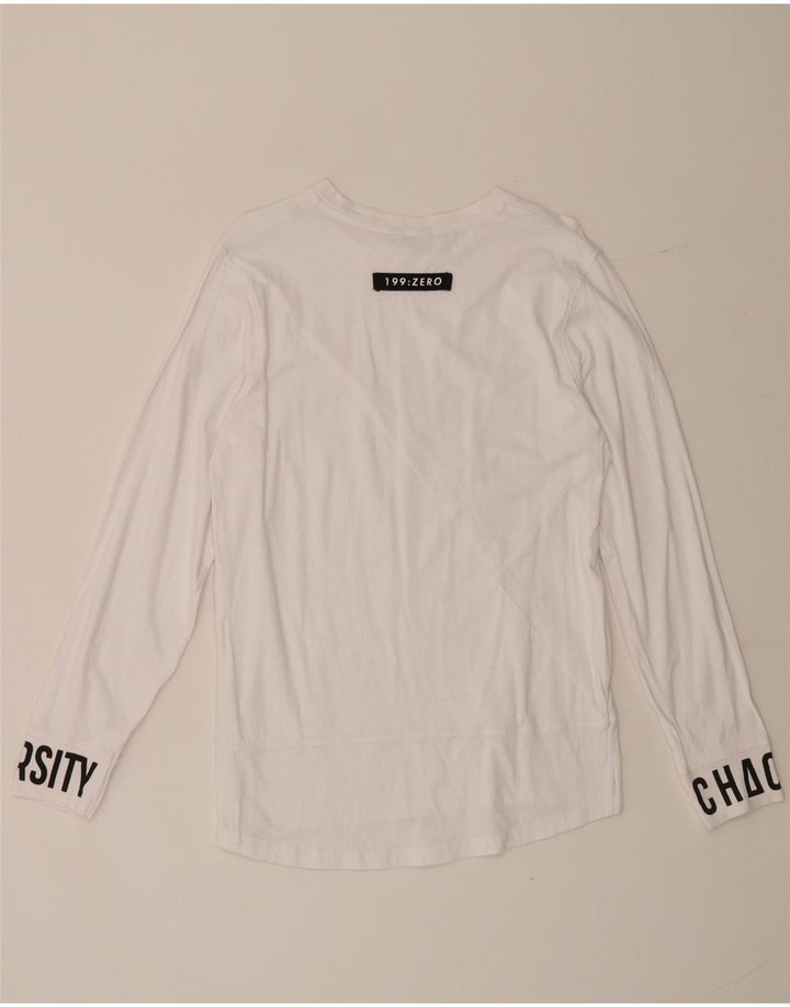 Jack & Jones Ανδρικό γραφικό μακρυμάνικο μπλουζάκι μικρό λευκό