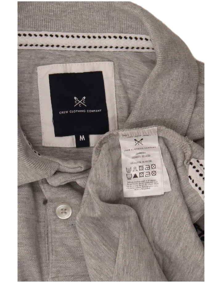 Crew Clothing Ανδρικό πουκάμισο πόλο μεσαίου γκρι βαμβακερό