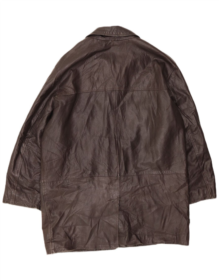 CONBIPEL Ανδρικό Δερμάτινο Παλτό IT 54 XL Καφέ Δερμάτινο