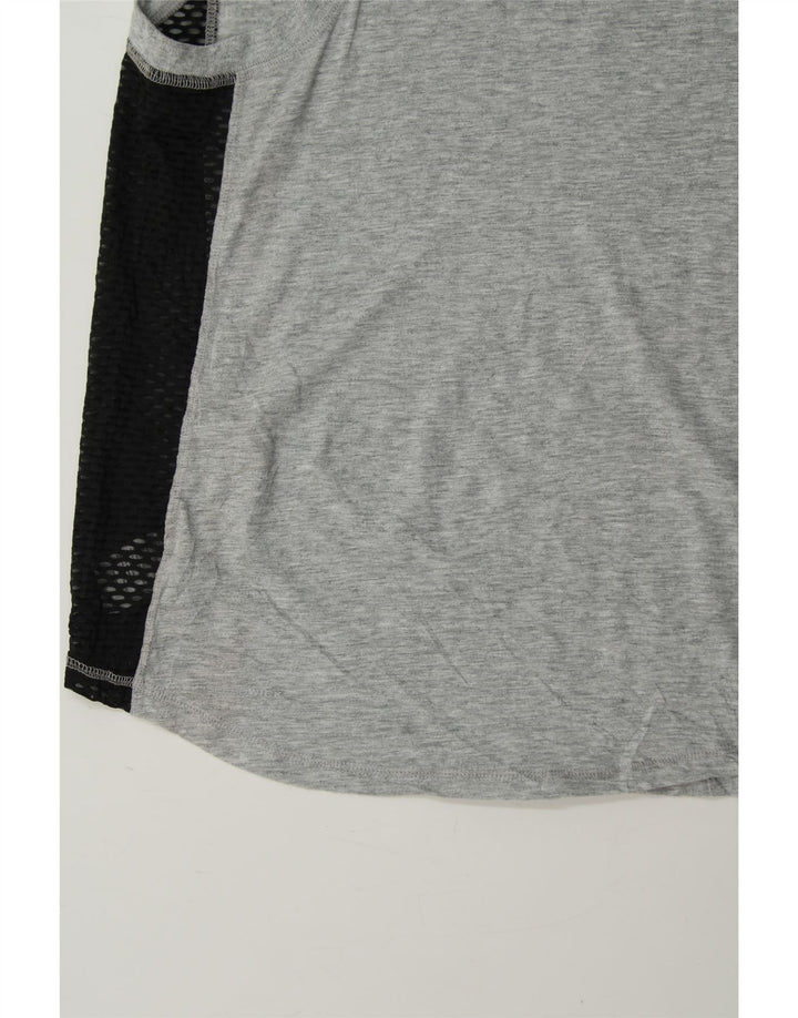 ADIDAS Womens Vest Top UK 14 Medium  Grey Colourblock Polyester Vintage Adidas and Second-Hand Adidas from Messina Hembry 