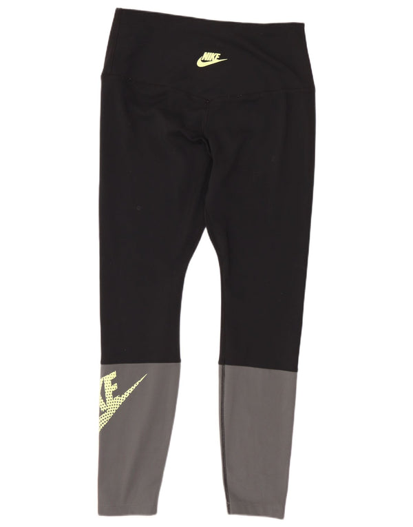 Γυναικεία γραφικά κολάν NIKE Dri Fit UK 14 Medium Black Colourblock