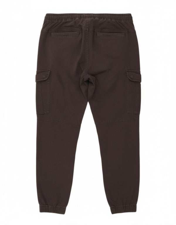 Zara Ανδρικό Joggers Παντελόνι Cargo EU 42 Large W32 L28 Μαύρο βαμβακερό