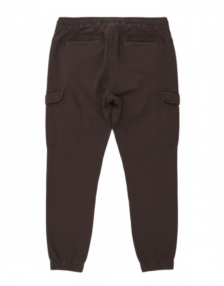 Zara Ανδρικό Joggers Παντελόνι Cargo EU 42 Large W32 L28 Μαύρο βαμβακερό