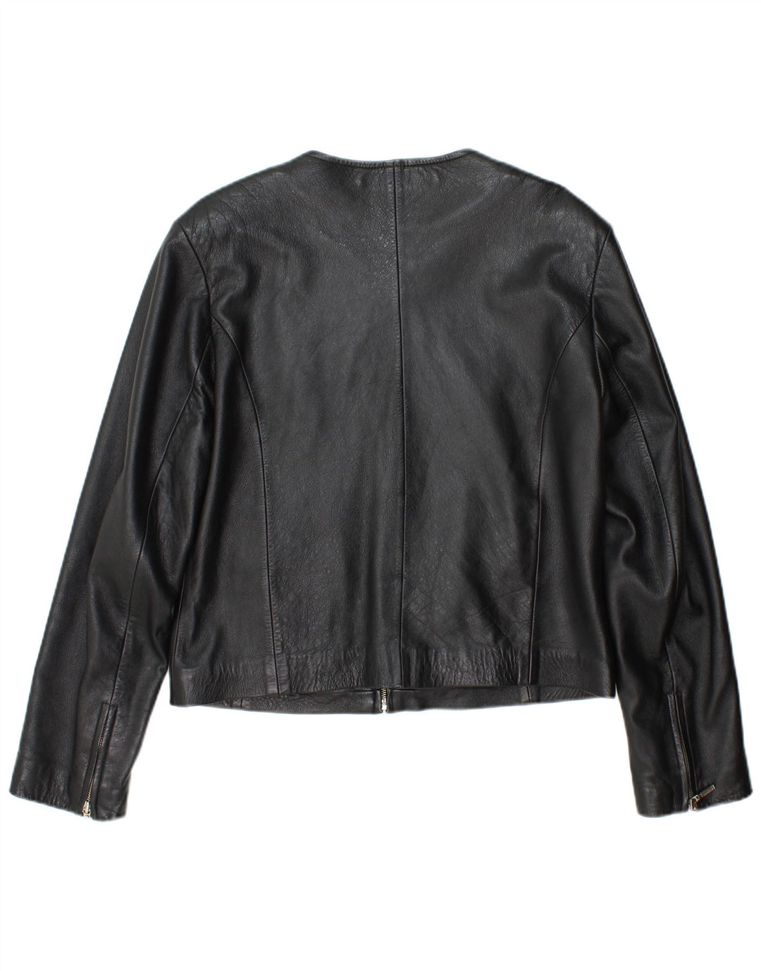 RABERG Γυναικείο Crop Δερμάτινο Μπουφάν EU 42 Μεγάλο Δερμάτινο Μαύρο