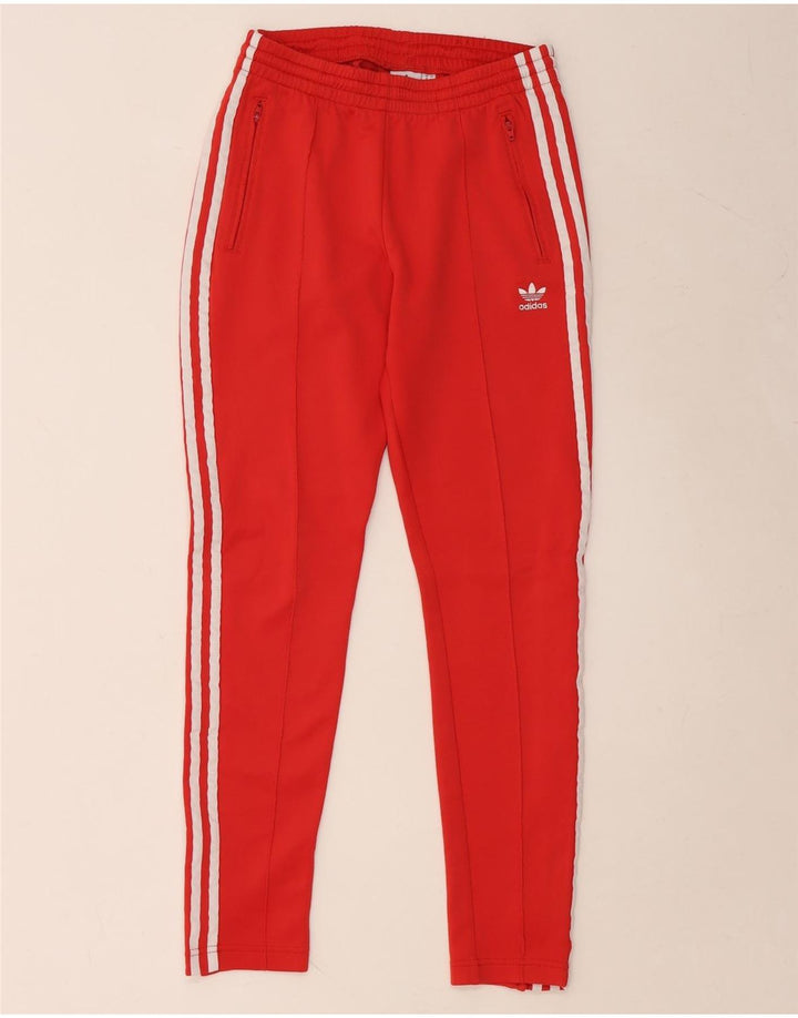 Γυναικεία φόρμα ADIDAS Παντελόνι UK 8 Small Red Cotton