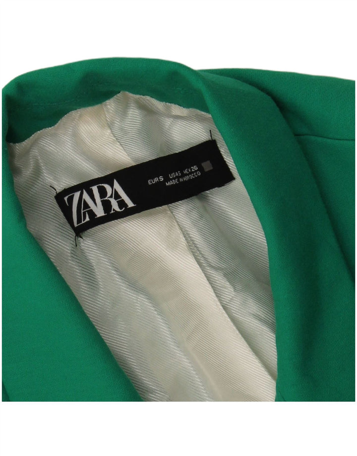 Zara Γυναικείο Μπουφάν σακάκι με 1 κουμπί UK 10 Small Green