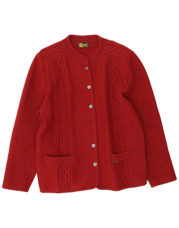 Zero Γυναικεία Ζακέτα πουλόβερ IT 52 2XL Red New Wool