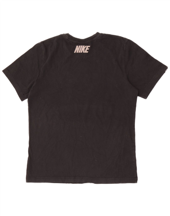 Ανδρικό γραφικό μπλουζάκι Nike, μεσαίο μαύρο χρώμα, βαμβακερό