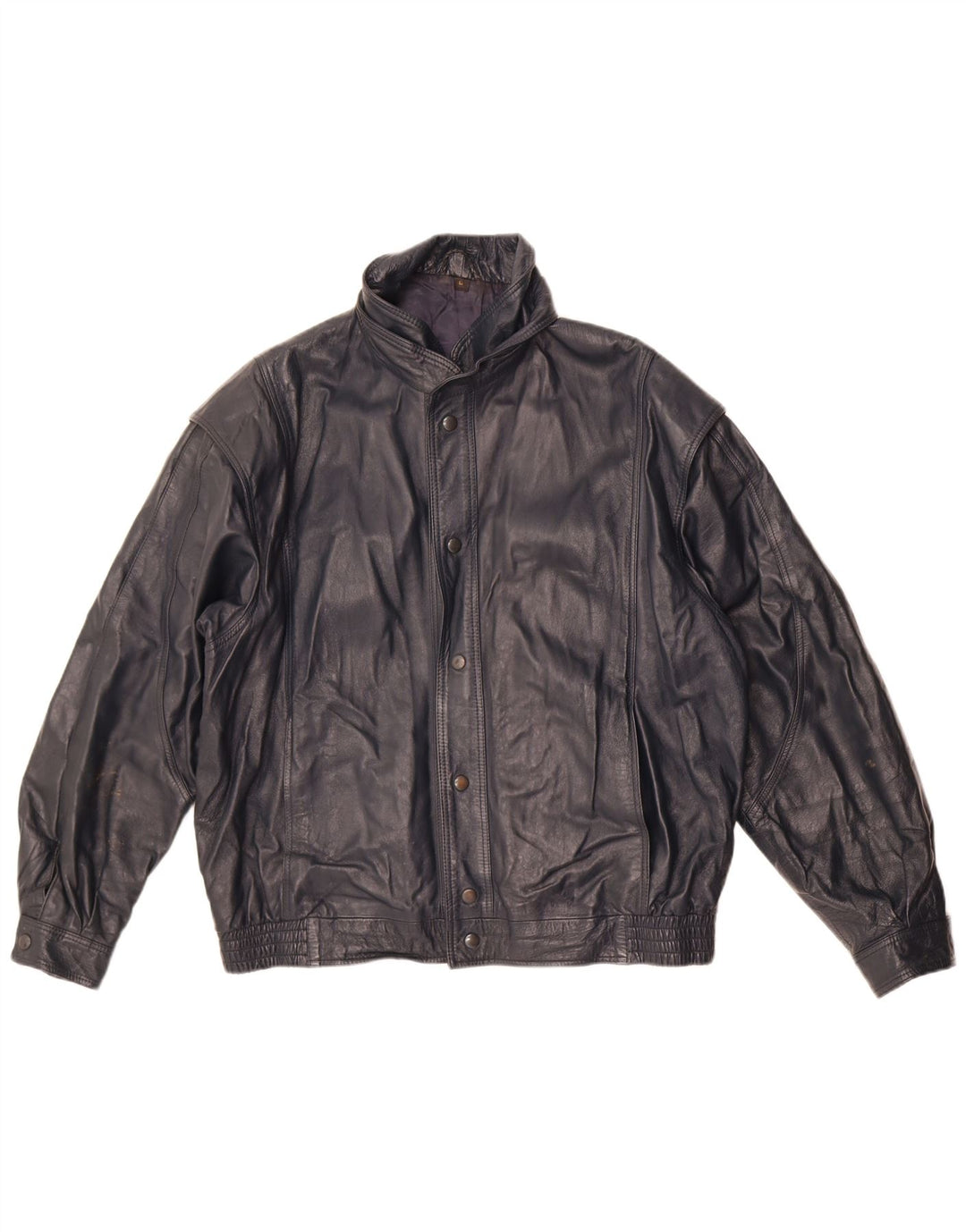 Sterling ανδρικό δερμάτινο μπουφάν UK 40 Large Navy Blue Leather