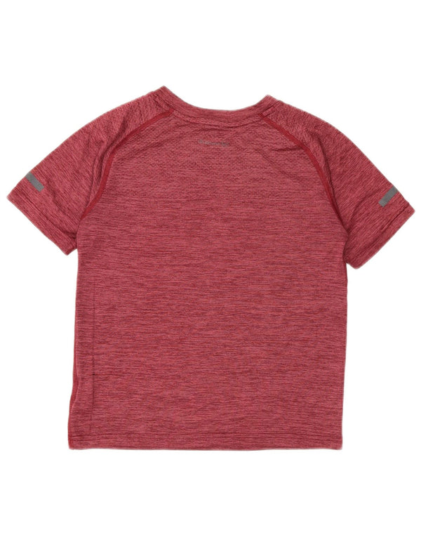 Russell Athletic Boys T-shirt Top 7-8 ετών Medium Burgundy Flecked Nylon