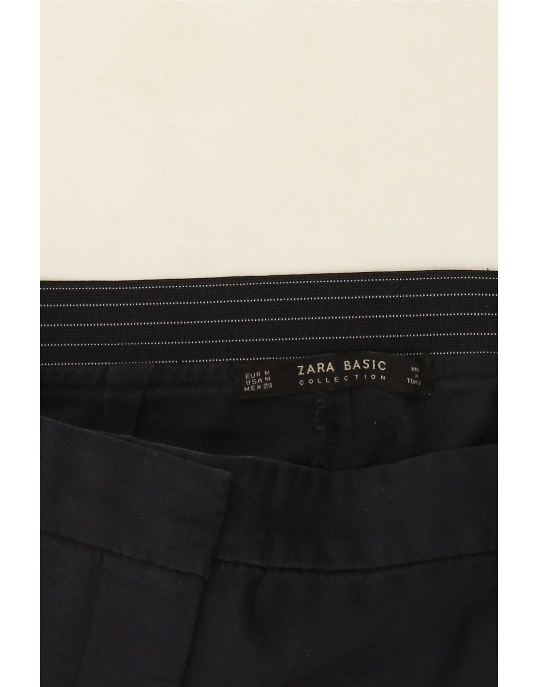 Zara Γυναικείο ίσιο παντελόνι Chino Medium W28 L27 Navy Blue