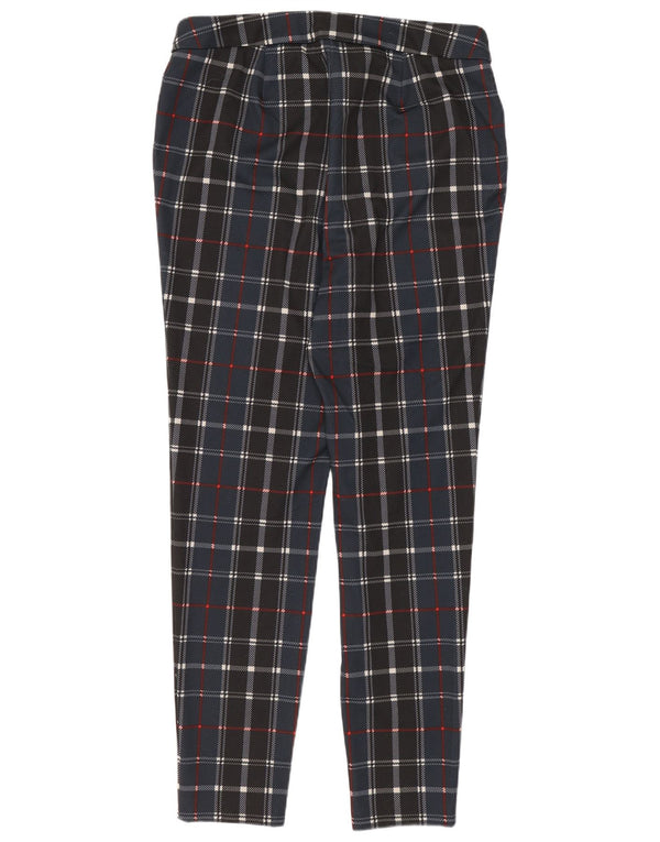 Marks & Spencer Γυναικείο Skinny Παντελόνι UK 10 Small W29 L26 Navy Blue Check