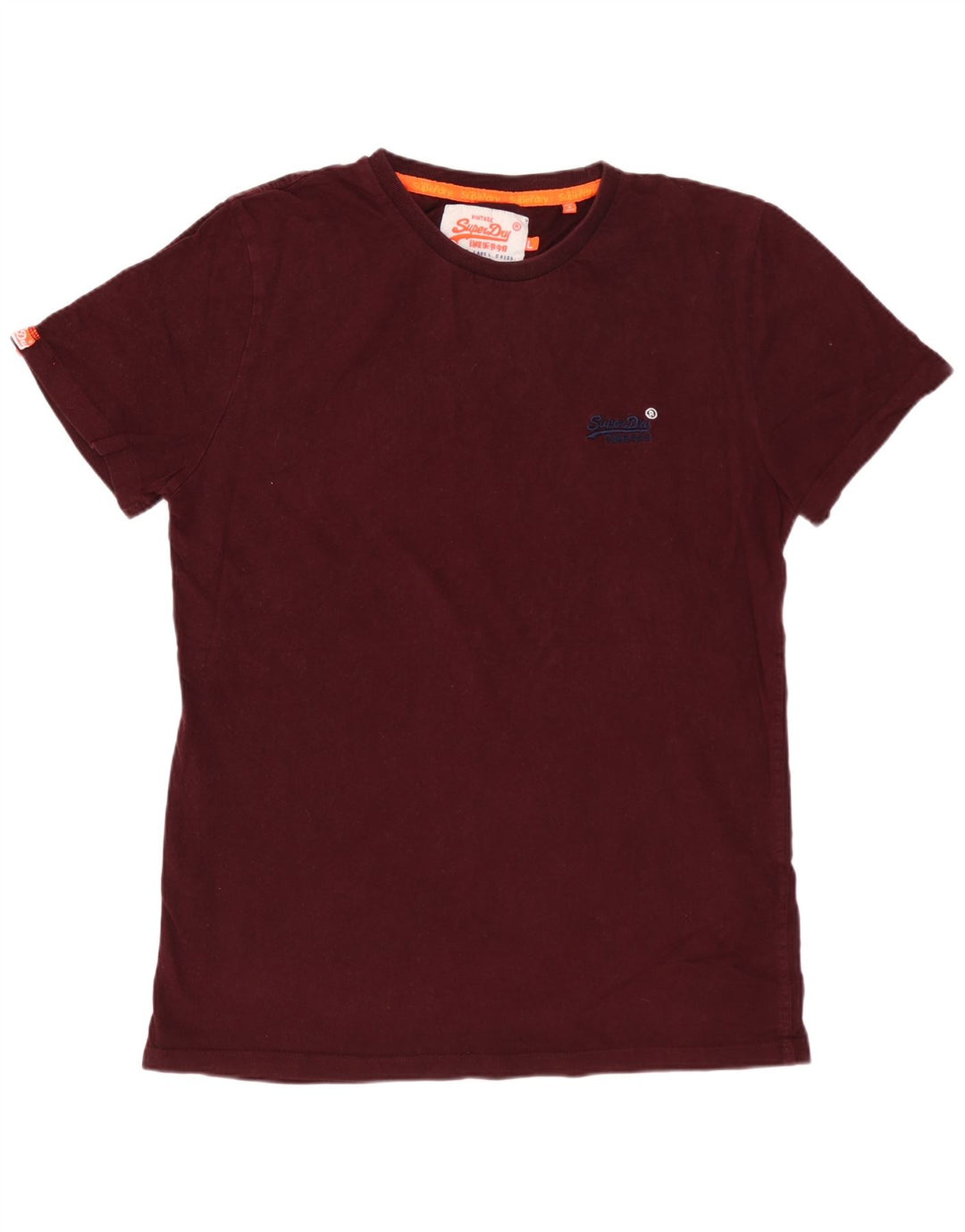 Ανδρικό T-Shirt SUPERDRY Top Large Maroon Βαμβακερό