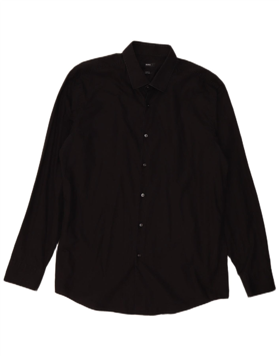 Ανδρικό πουκάμισο HUGO BOSS Slim Fit Μέγεθος 43 17 XL Μαύρο βαμβακερό