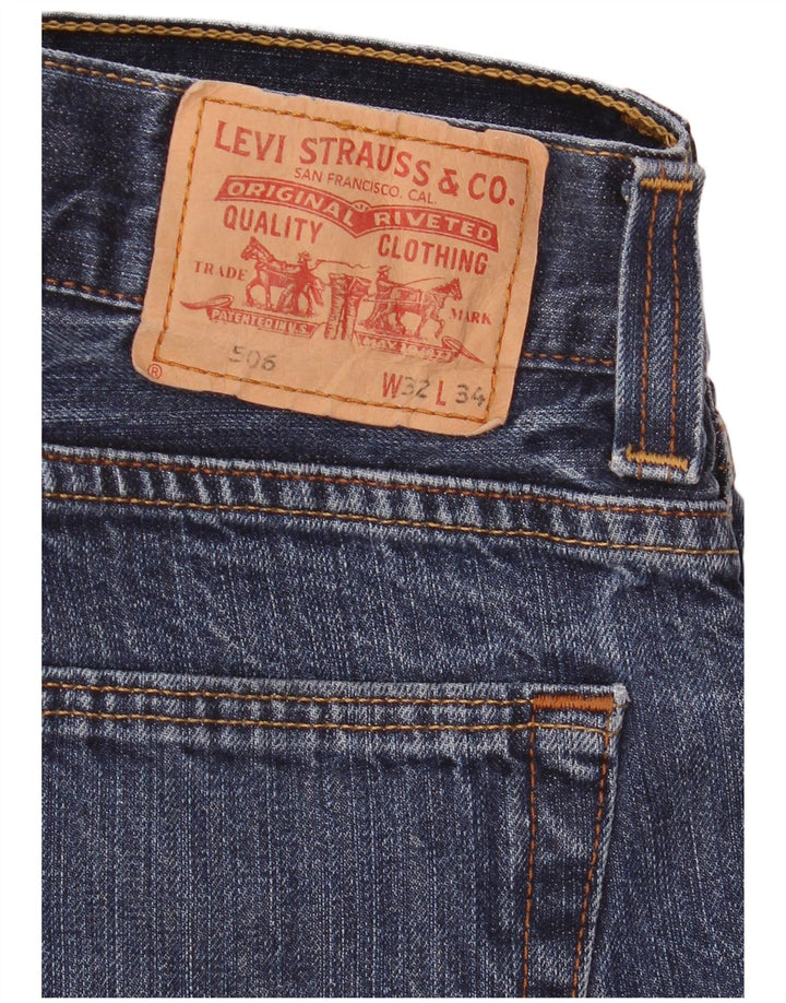 Levi's Mens 506 Straight Jeans W32 L32 Blue