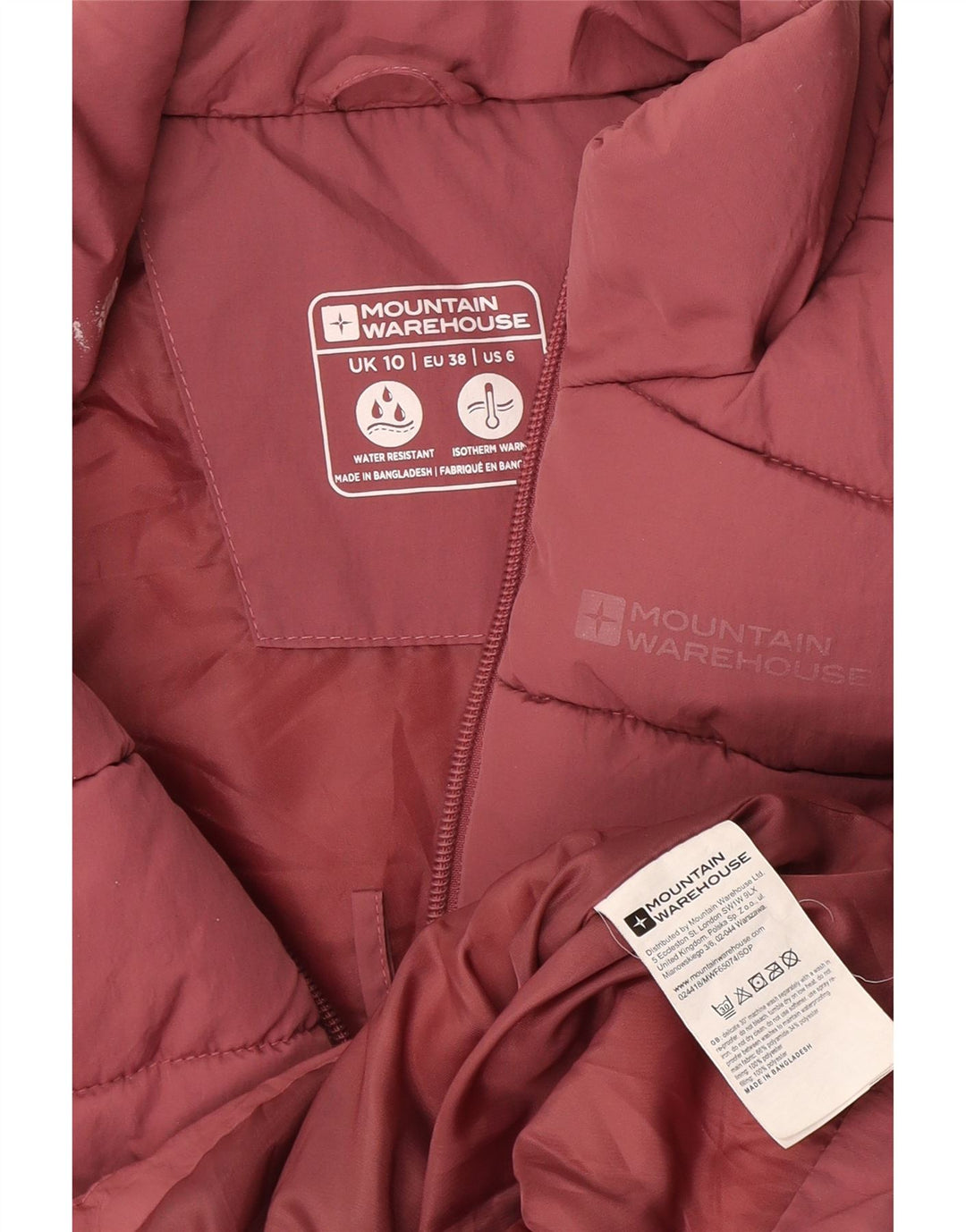 Mountain Warehouse Γυναικεία padded Gilet UK 10 Small Pink Polyester
