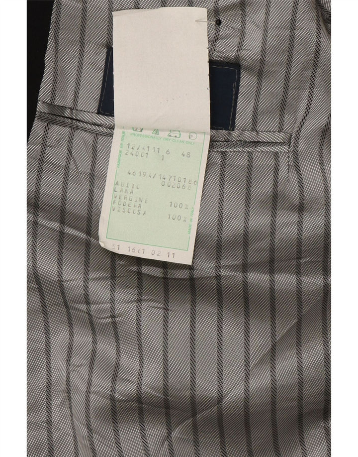 Vintage Ανδρικό Μπουφάν Blazer 1 Κουμπί IT 48 Μεσαίο Μαύρο Μαλλί