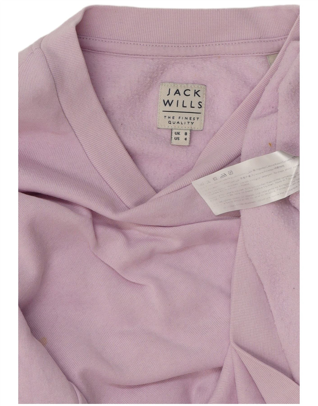 Jack Wills Γυναικεία Φούτερ Jumper UK 8 Small Purple Cotton