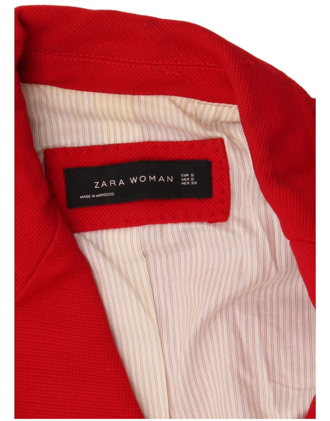 Zara Γυναικείο Μπλέιζερ Μπουφάν UK 10 Μικρό Κόκκινο