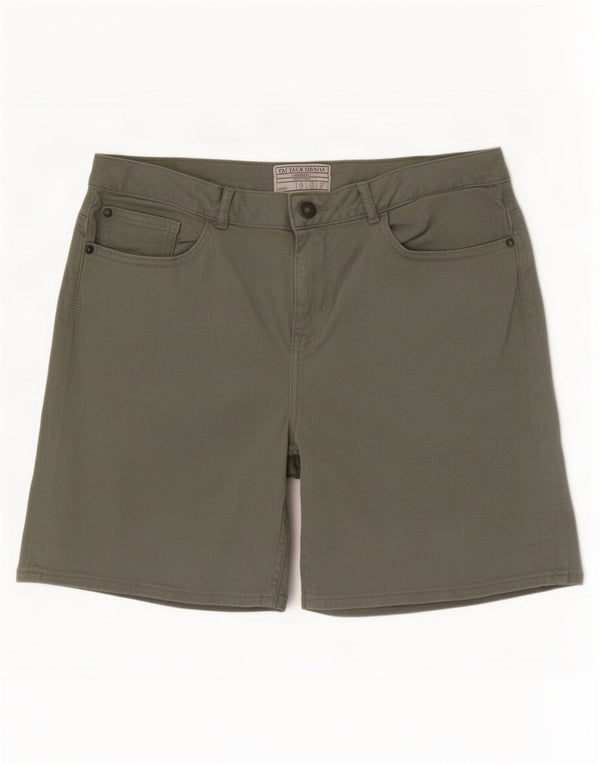 Fat Face Womens Denim Shorts UK 12 Medium W30 Green Cotton