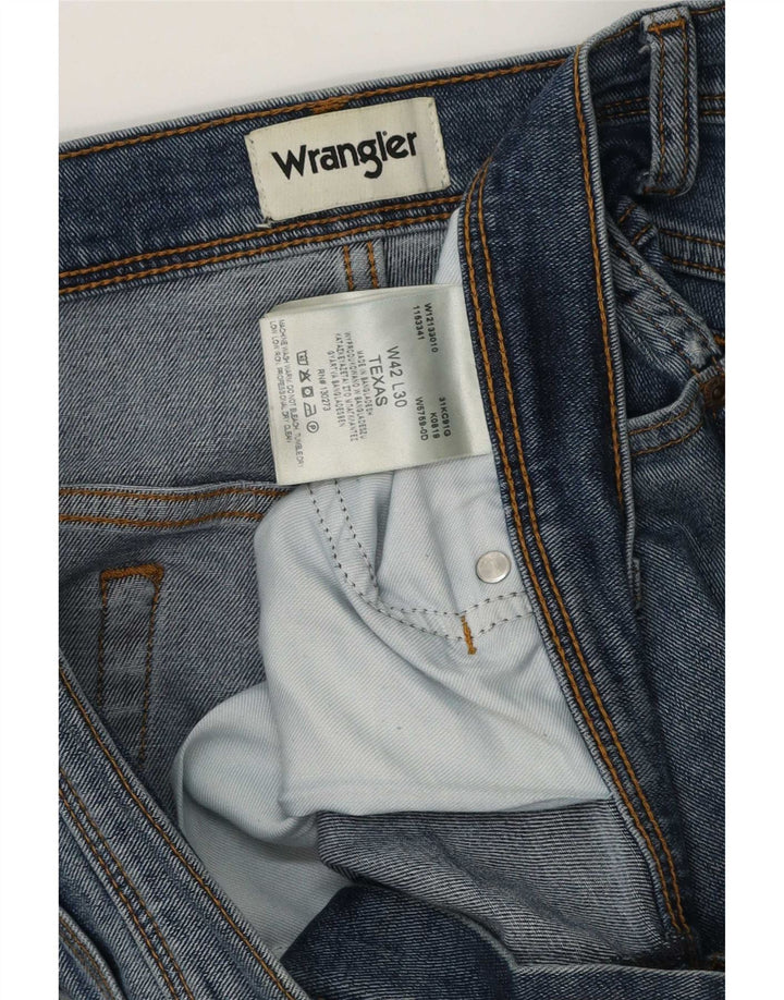 Wrangler Ανδρικό Texas Straight Jeans W42 L30 Μπλε βαμβακερό