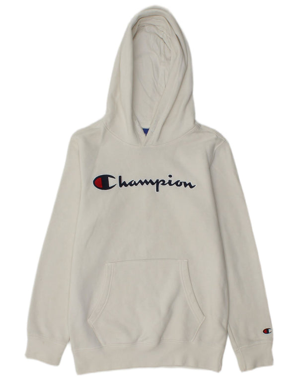 Champion Boys Graphic Hoodie Jumper 11-12 ετών μεγάλο λευκό βαμβακερό