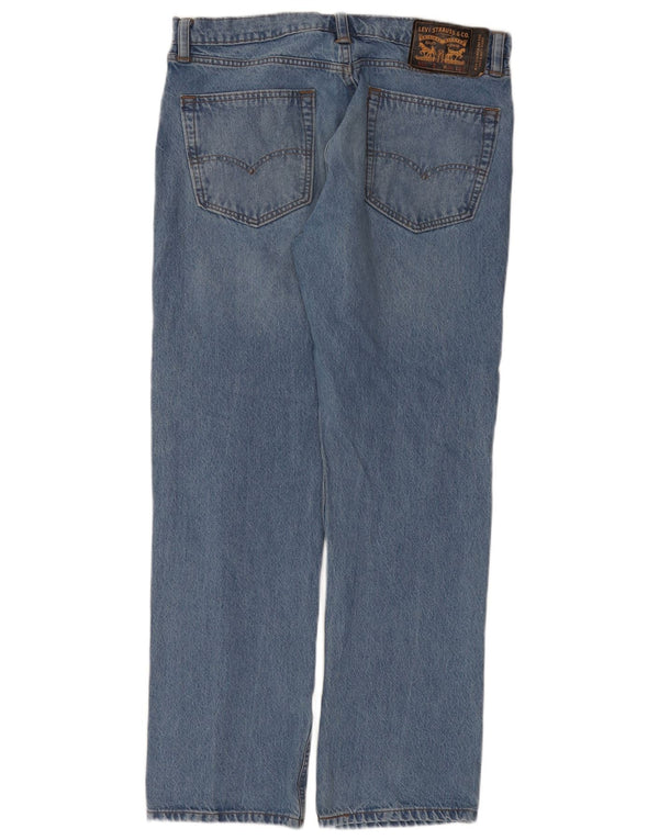 Levi's Mens 551 Straight Jeans W34 L32 Μπλε βαμβακερό