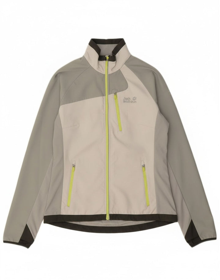 Jack Wolfskin Γυναικεία αθλητική φόρμα Top Jacket UK 10 Small Grey Colourblock