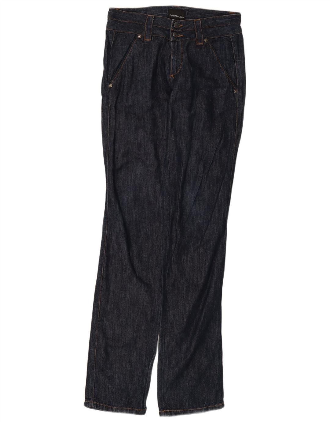 CALVIN KLEIN Γυναικείο ίσιο τζιν W27 L35 Navy Blue Cotton