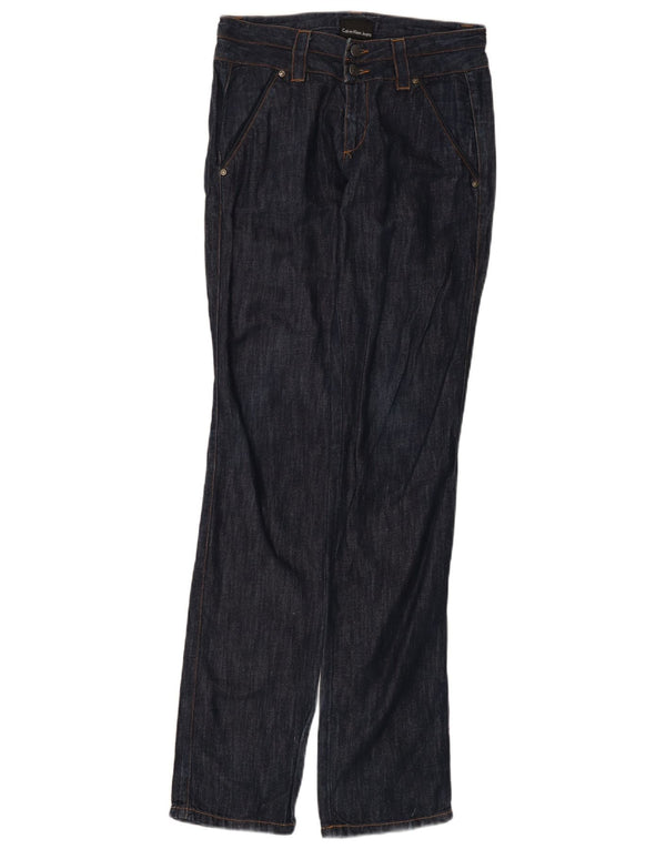 CALVIN KLEIN Γυναικείο ίσιο τζιν W27 L35 Navy Blue Cotton