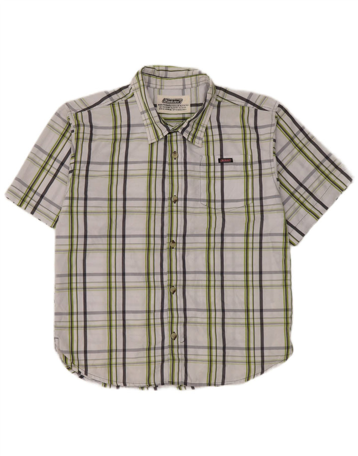 Dickies Boys κοντομάνικο πουκάμισο 14-15 ετών XL White Check Polyester