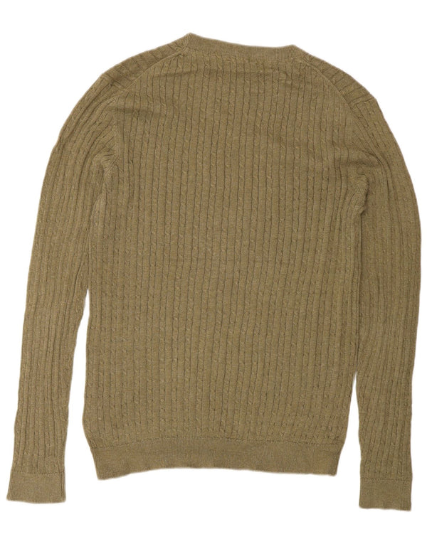 Jack & Jones Ανδρικό πουλόβερ με λαιμόκοψη, μικρό χακί