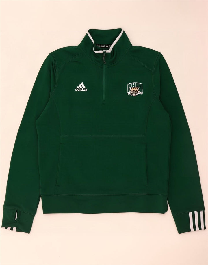 Ανδρικό φούτερ Adidas Ohio με φερμουάρ, μεσαίο πράσινο