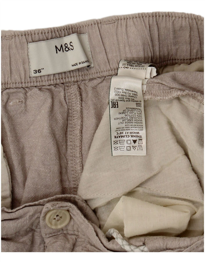 Ανδρικό σορτς Chino Marks & Spencer W36 μεγάλο γκρι βαμβακερό