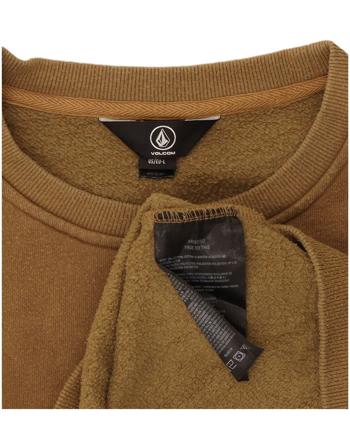 Ανδρικό γραφικό φούτερ Volcom Jumper Μεγάλο Χακί Βαμβακερό