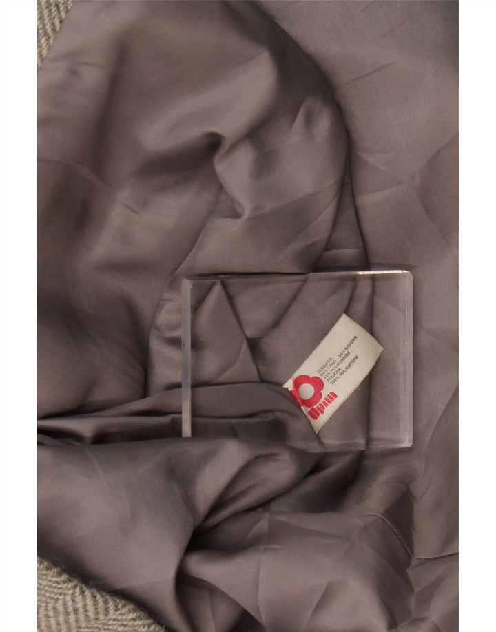 WPM Γυναικείο μπουφάν σακάκι με διπλό στήθος UK 14 Μεσαίο γκρι ψαροκόκκαλο